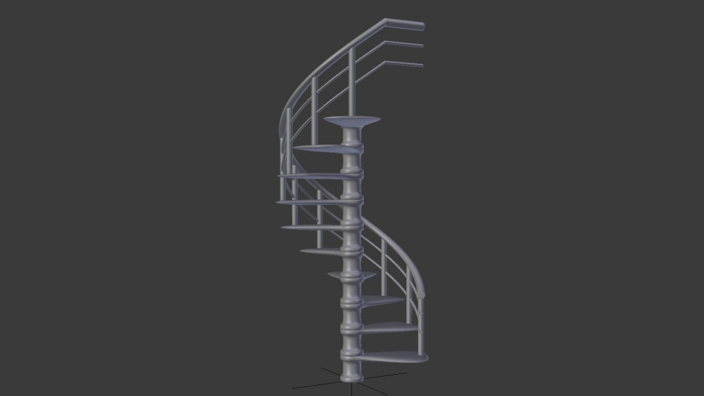 Spiral Stairs Low Poly preview image 1